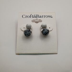 Croft & Barrow Black and White Earrings